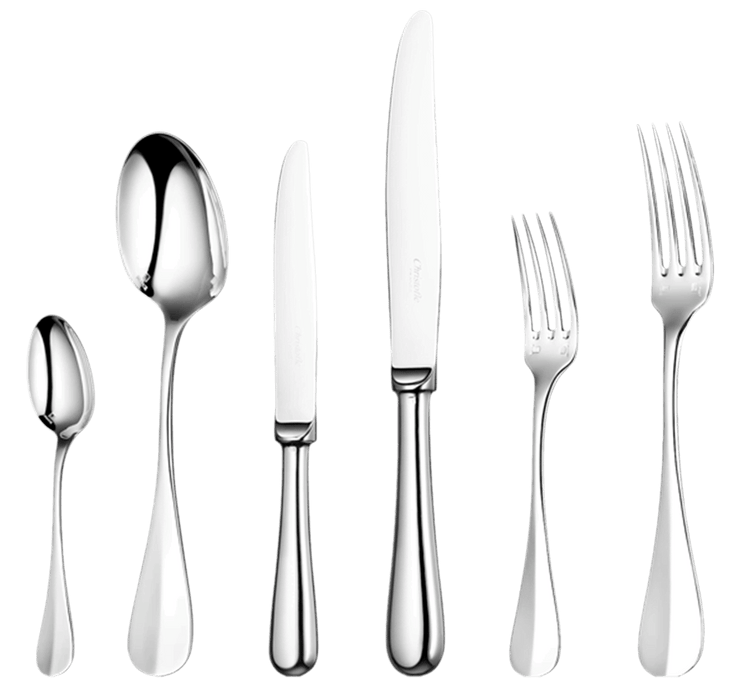Fidelio 36-piece table set for 6 people in silver metal