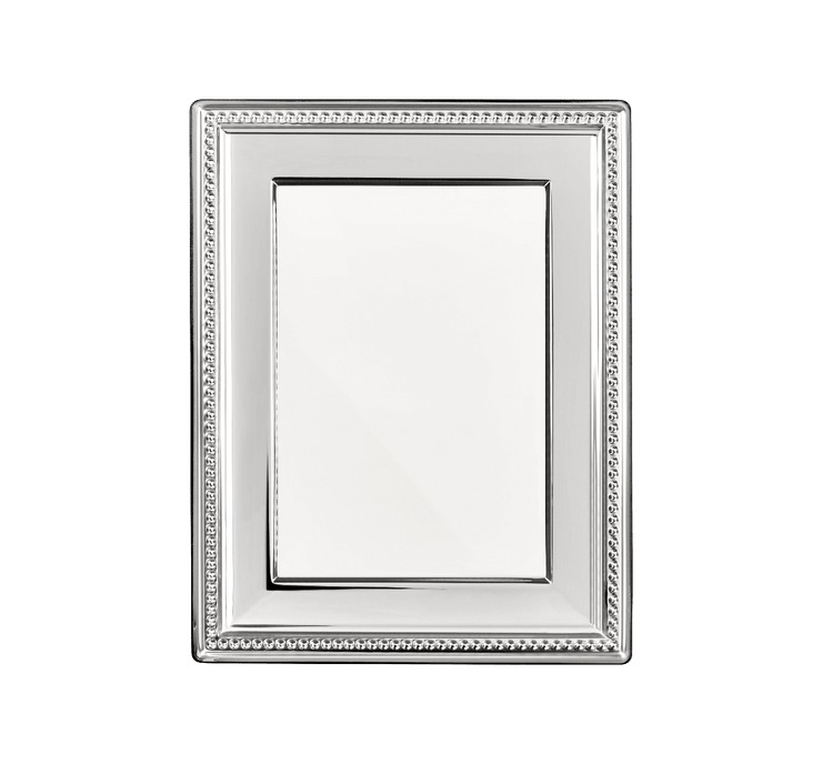 Beads Silver plated metal photo frame - 9 x 13 cm