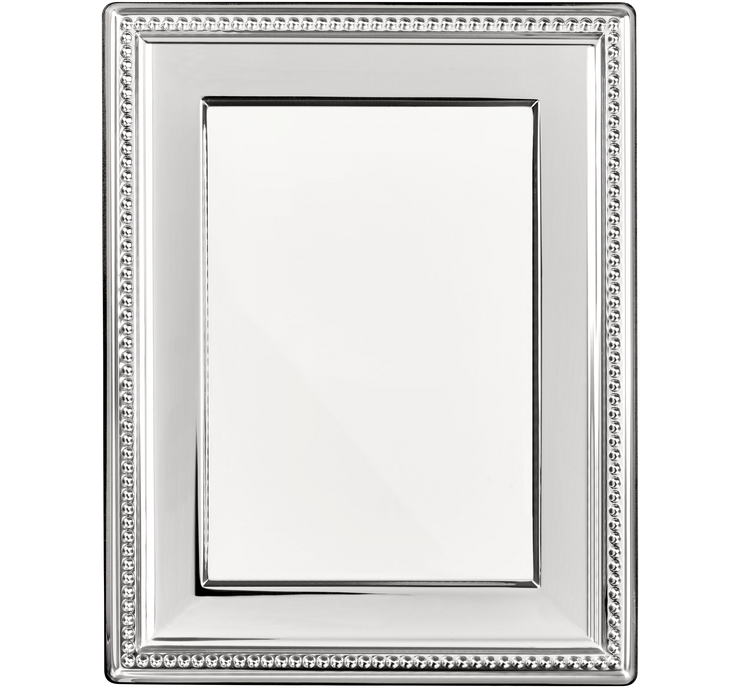Beads Silver plated metal photo frame - 13 x 18 cm