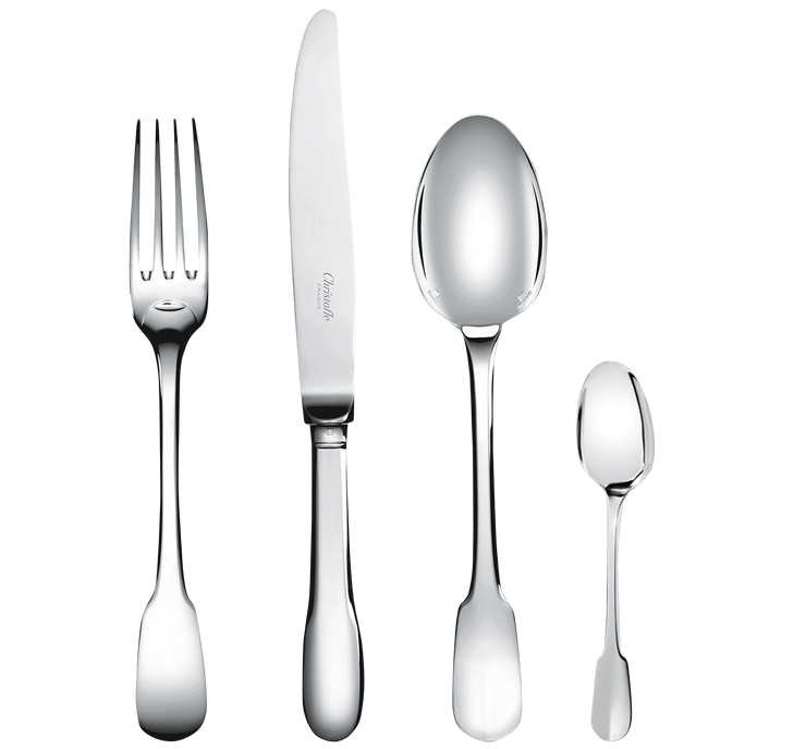 Cluny 48-piece set for 12 people in silver plated metal