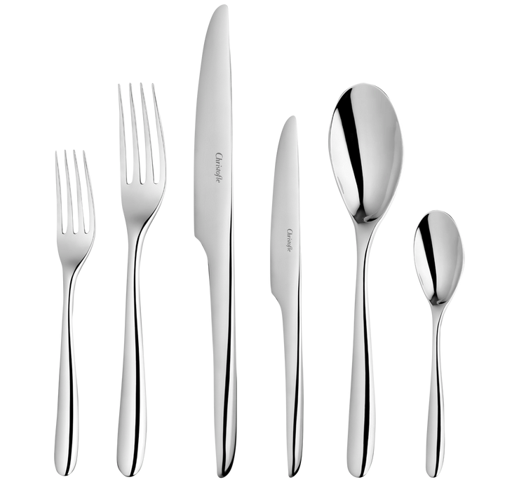 Set for 12 persons (75 pieces) in steel L'Ame de Christofle