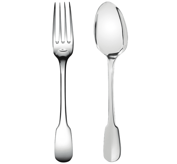Cluny Box of 2 silver plated metal cutlery