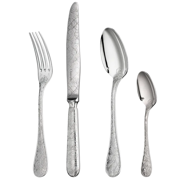 Garden of Eden 24 piece silver plated set for 6 people