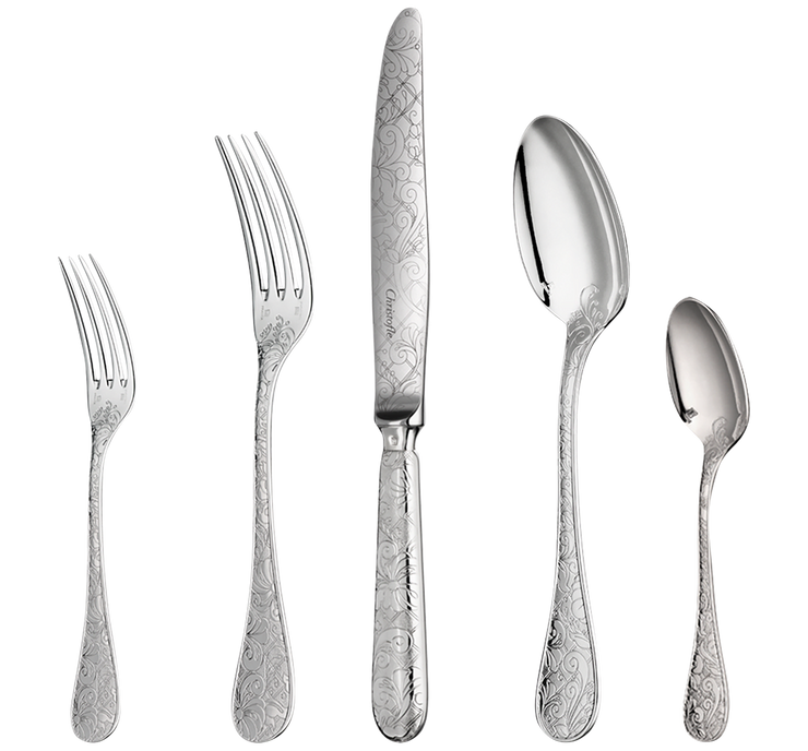 Garden of Eden Set for 6 persons (36 pieces) in solid silver