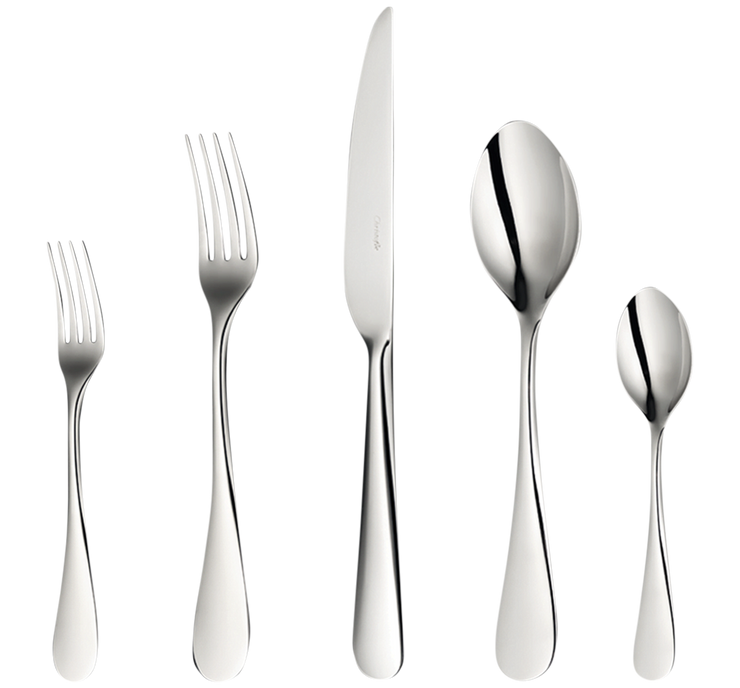 Set for 6 persons (36 pieces) in steel Origin