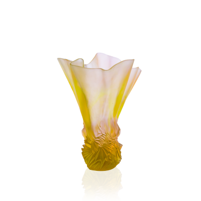 Vase Grand Modele Drape Rose-Vert Croisiere