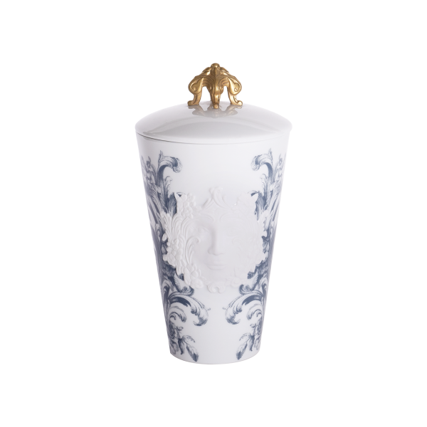 Vase avec Couvercle Moyen Modèle Bleu Gris Stanislas