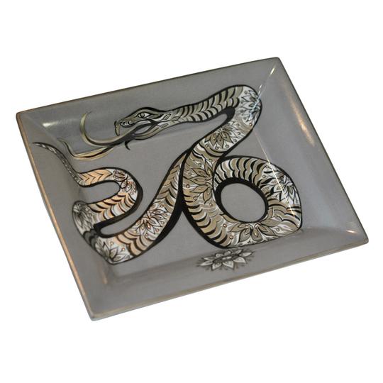 « Serpent » - Cendrier Gris en Porcelaine